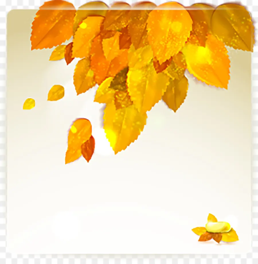 Feuilles D'automne，Jaune PNG