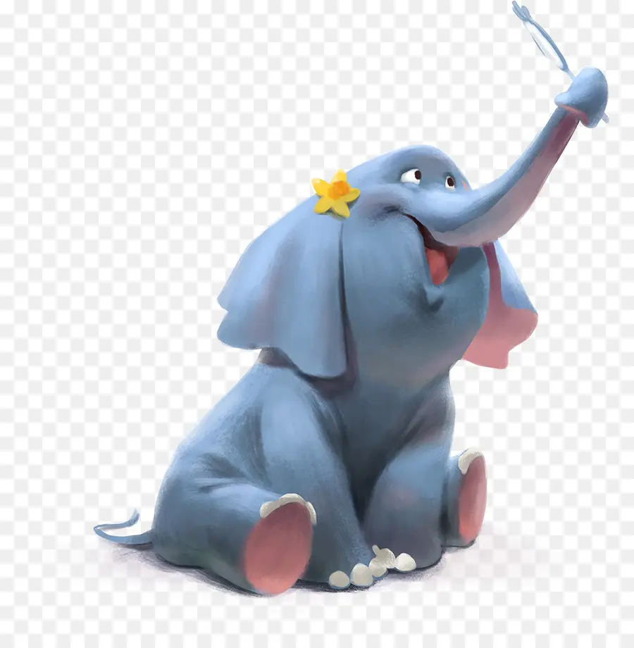 Éléphant Bleu，Dessin Animé PNG