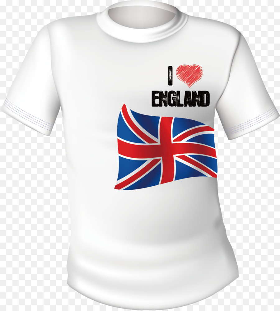 T Shirt J'aime L'angleterre，Drapeau PNG