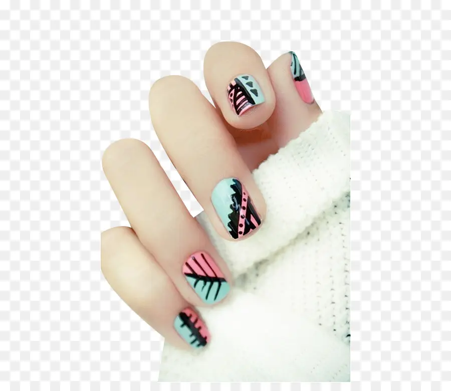 Nail Art Coloré，Manucure PNG