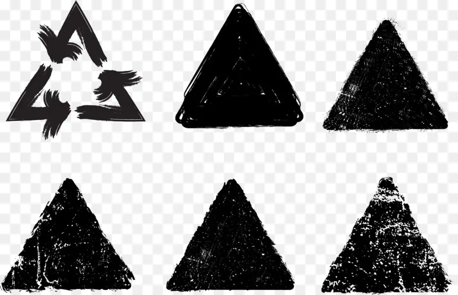 Triangles Noirs，Grunge PNG