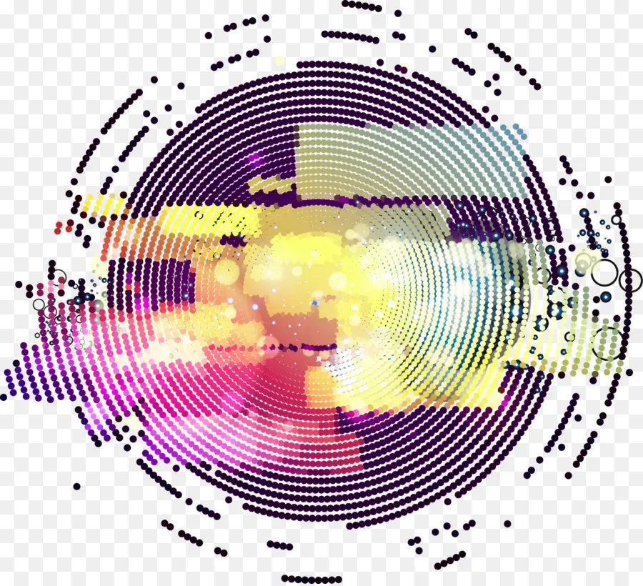 Cercle Abstrait，Points PNG