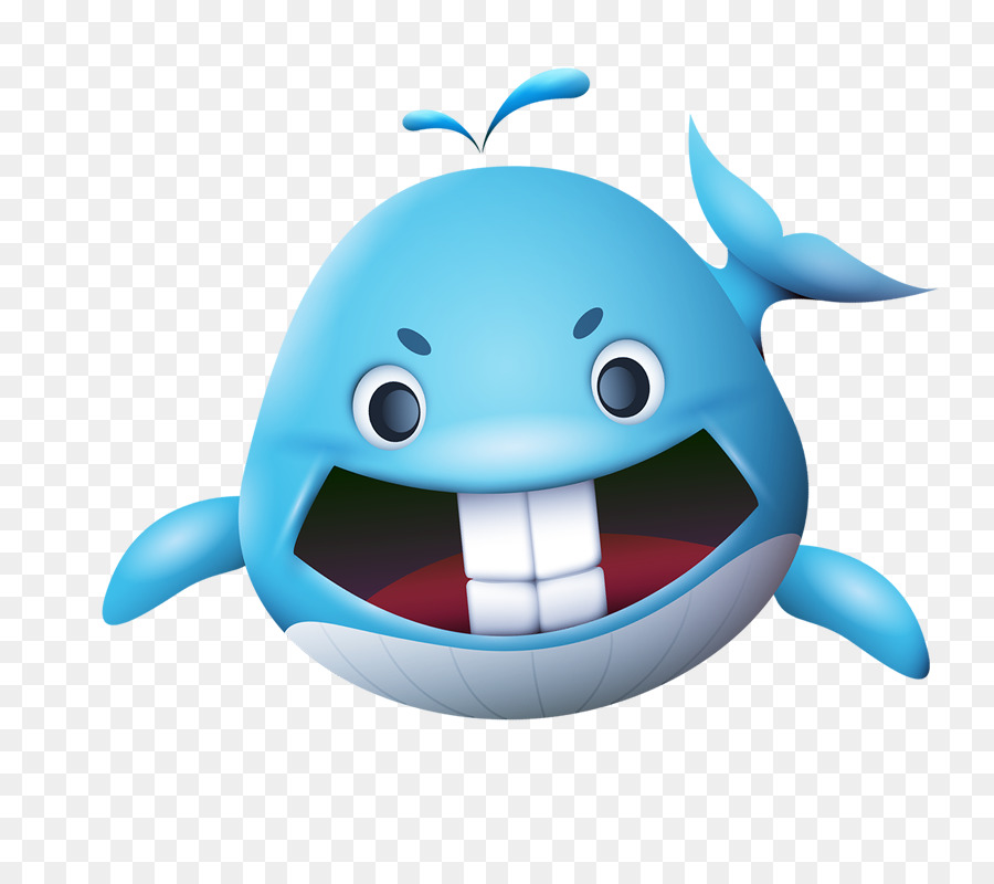 Baleine De Dessin Animé，Bleu PNG