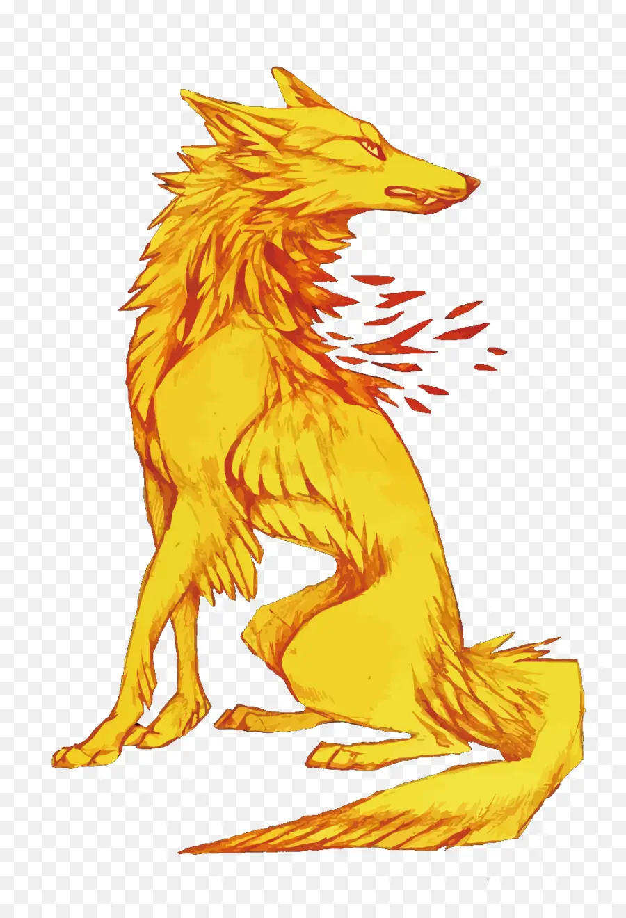 Loup Jaune，Animal PNG