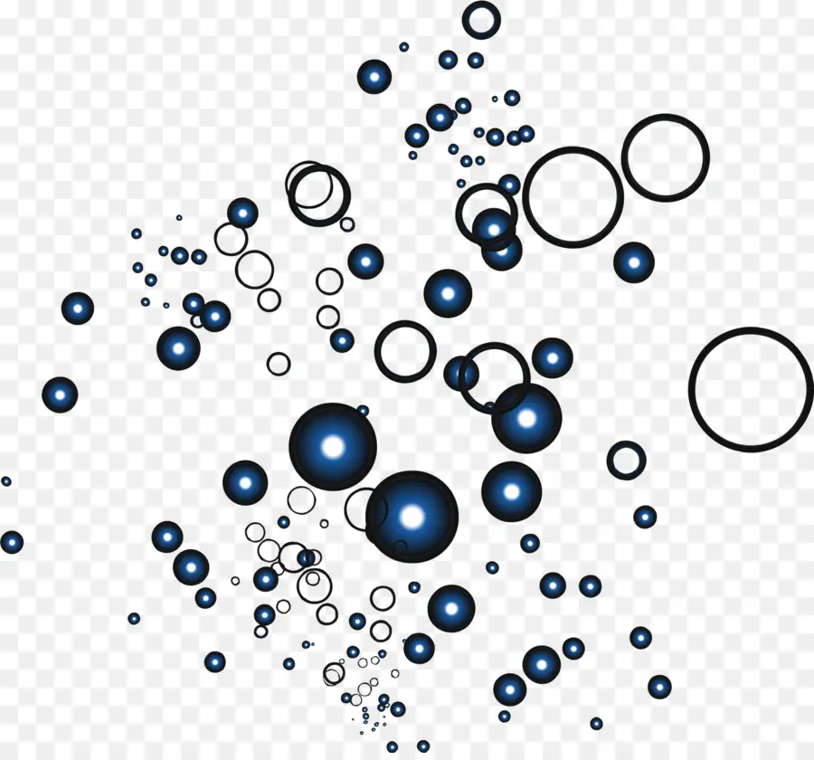 Bulles Bleues，Bleu PNG