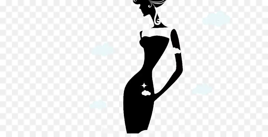 Femme Silhouette，Élégant PNG