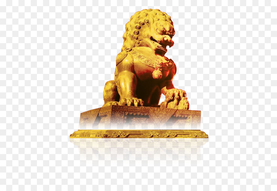 Statue Du Lion D'or，Lion PNG