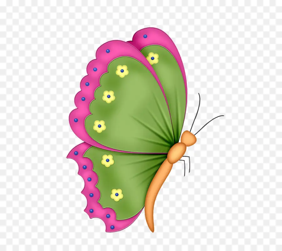 Papillon，Vert PNG