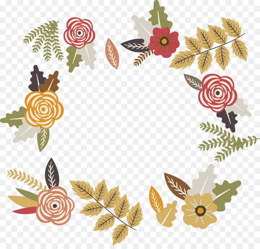 Couronne Florale，Fleurs PNG