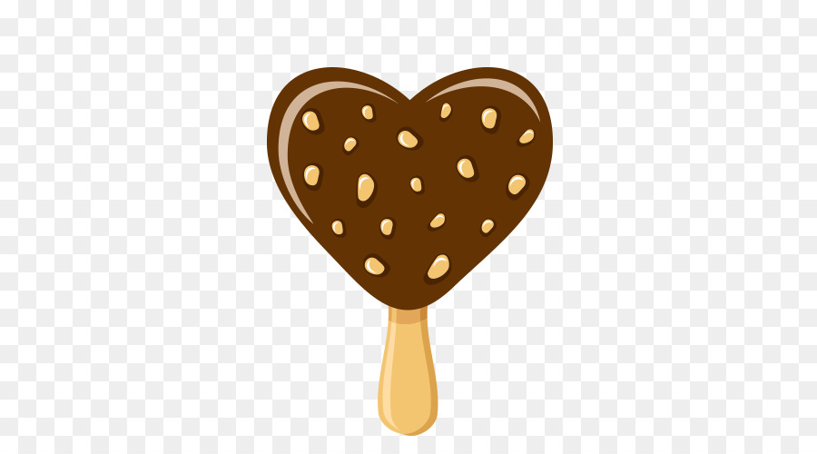 Glace En Forme De Coeur，Chocolat PNG