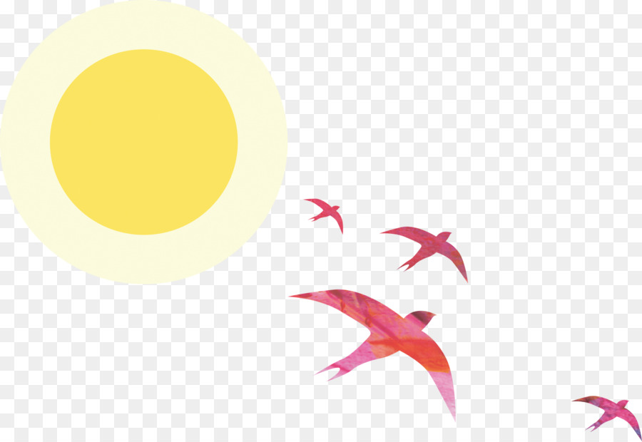 Oiseaux Et Soleil，Vol PNG