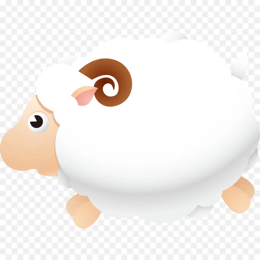 Mouton De Dessin Animé，Laine Blanche PNG