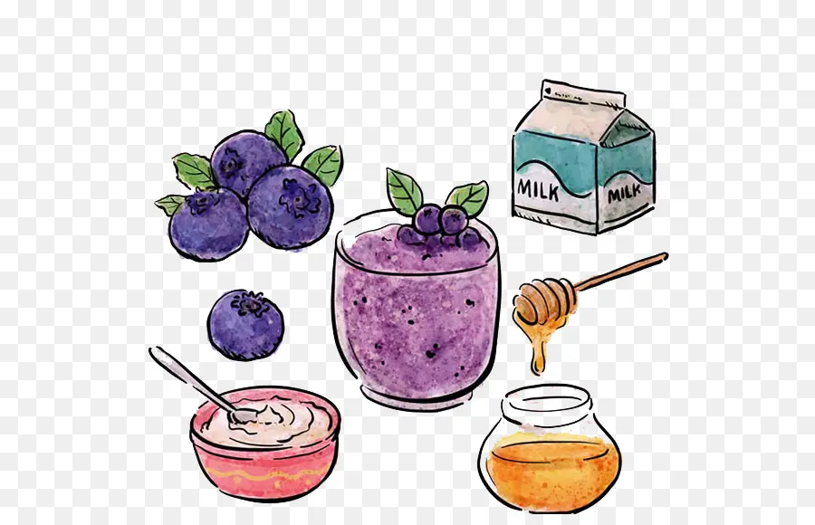 Ingrédients Des Smoothies，Bleuets PNG