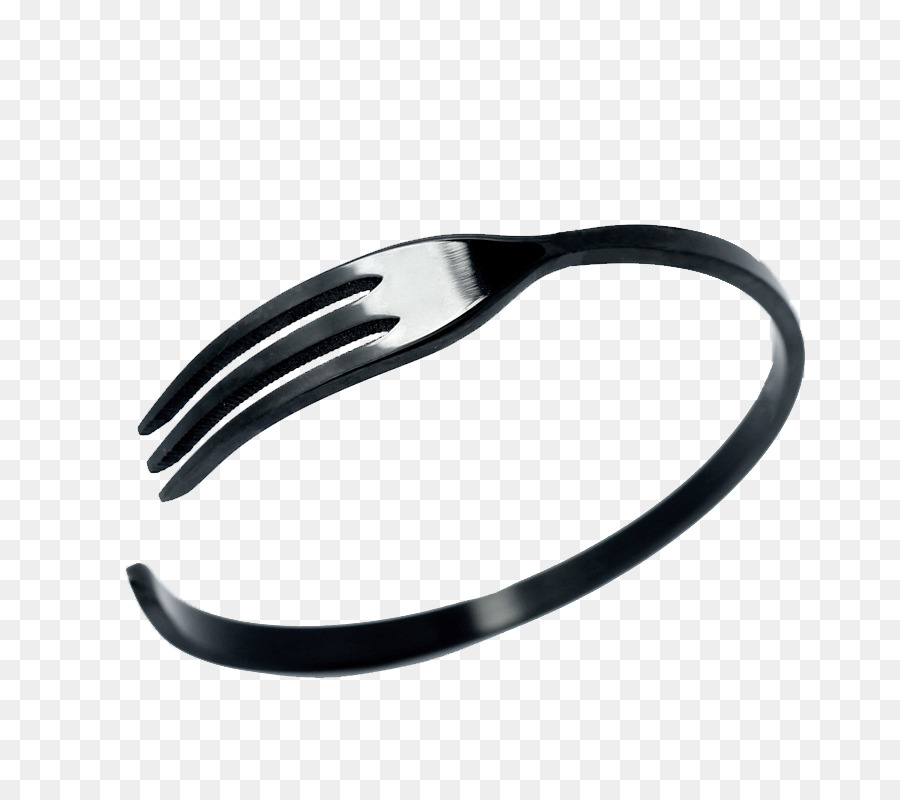 Bracelet Fourchette，Noir PNG