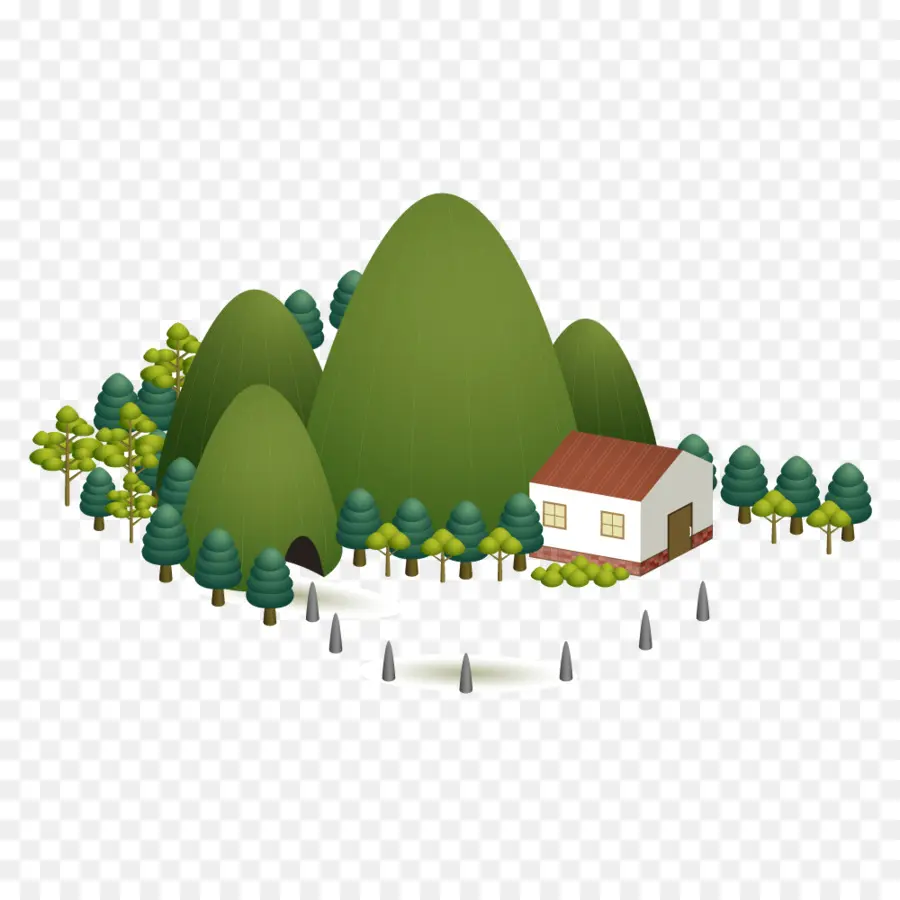 Maison En Forêt，Arbres PNG