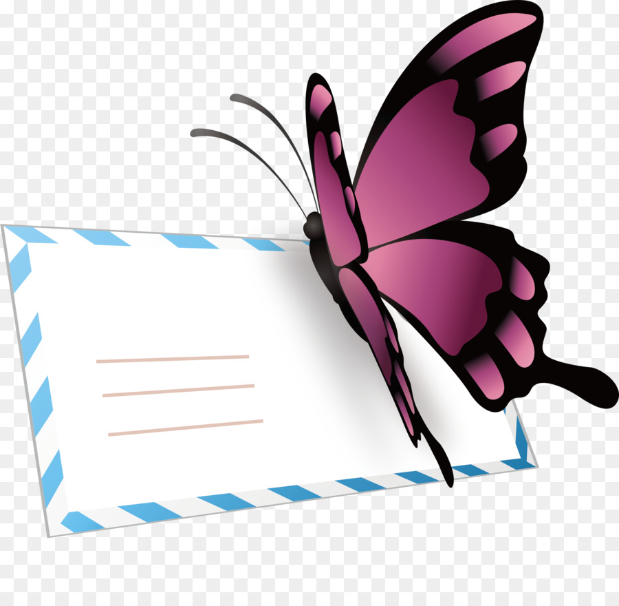 Enveloppe，Papillon PNG