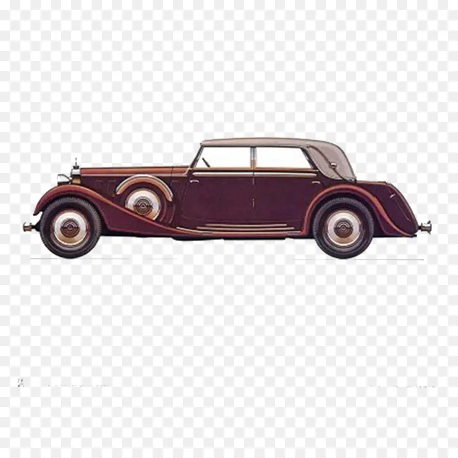 Voiture Classique，Rouge PNG