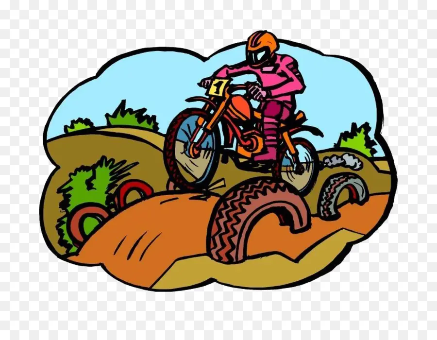 Motocycliste，Moto Tout Terrain PNG