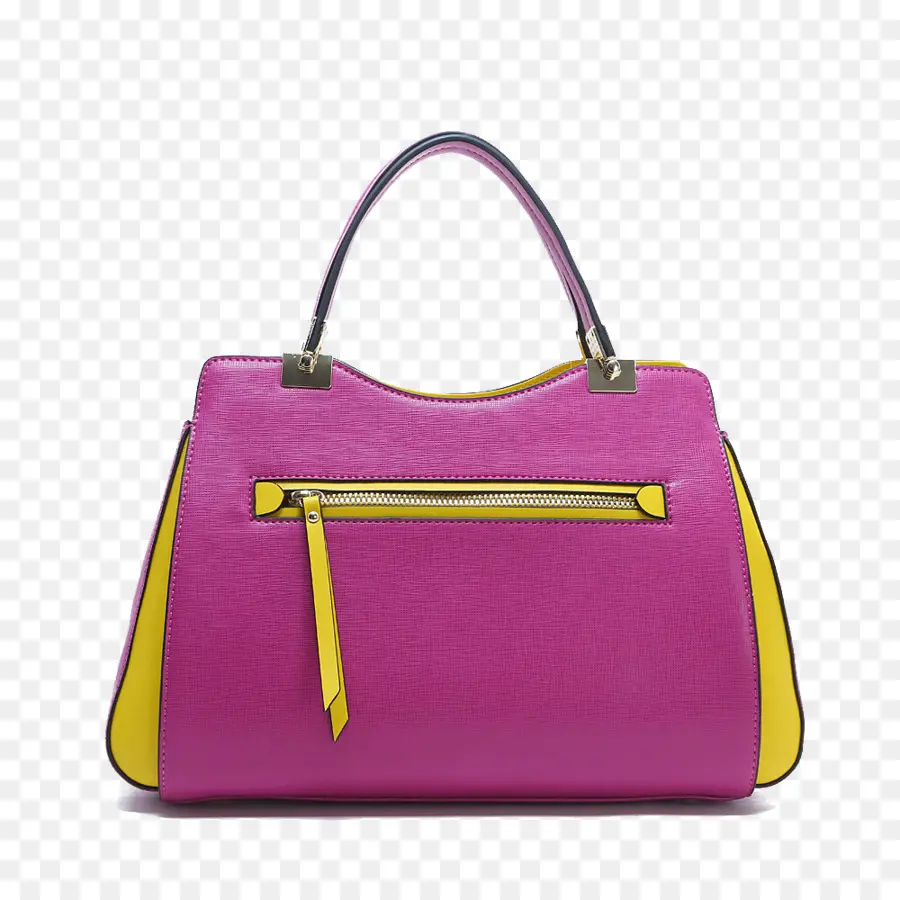 Sac à Main Rose Et Jaune，Mode PNG