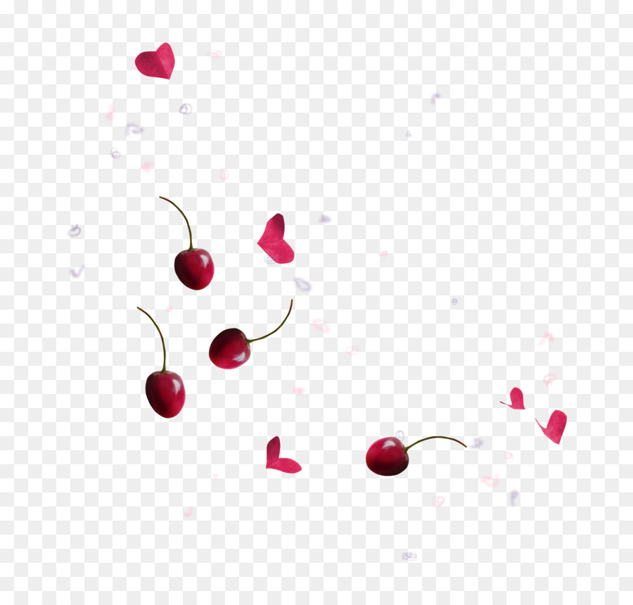 Cerises Et Coeurs，Fruit PNG