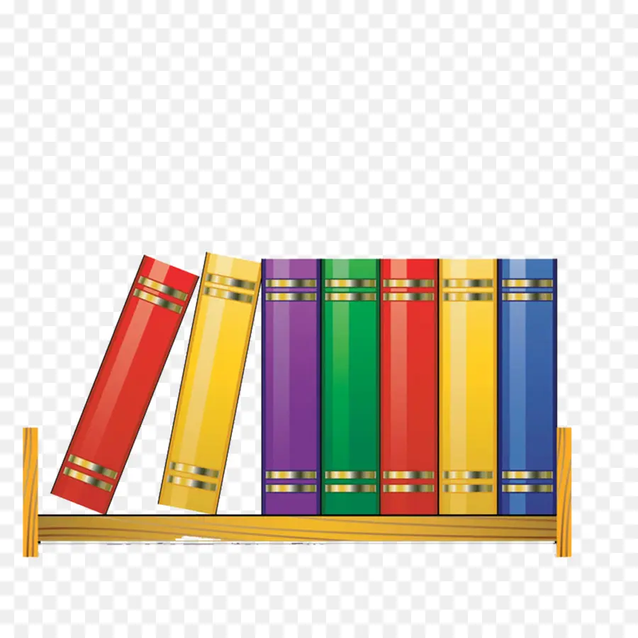 Livres Colorés，Étagère PNG