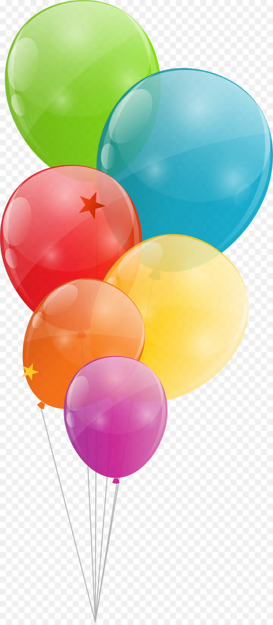 Ballons Colorés，Rouge PNG