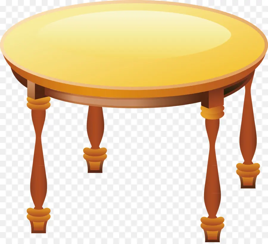 Table Ronde，En Bois PNG