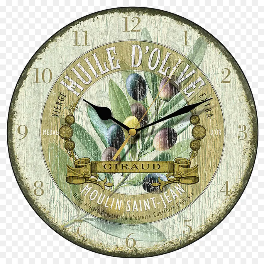 Horloge Murale Vintage，Olive PNG