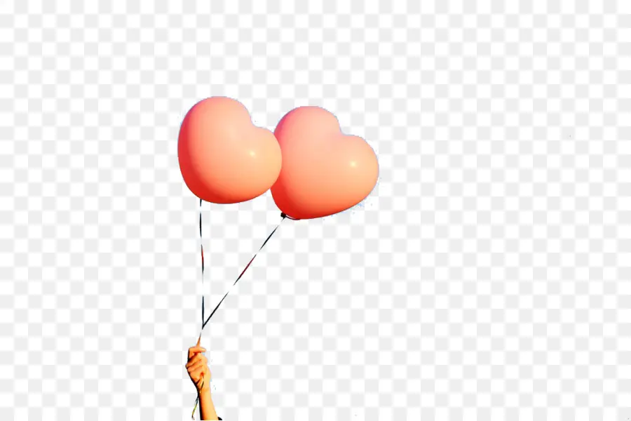 Ballons Coeur，Main PNG