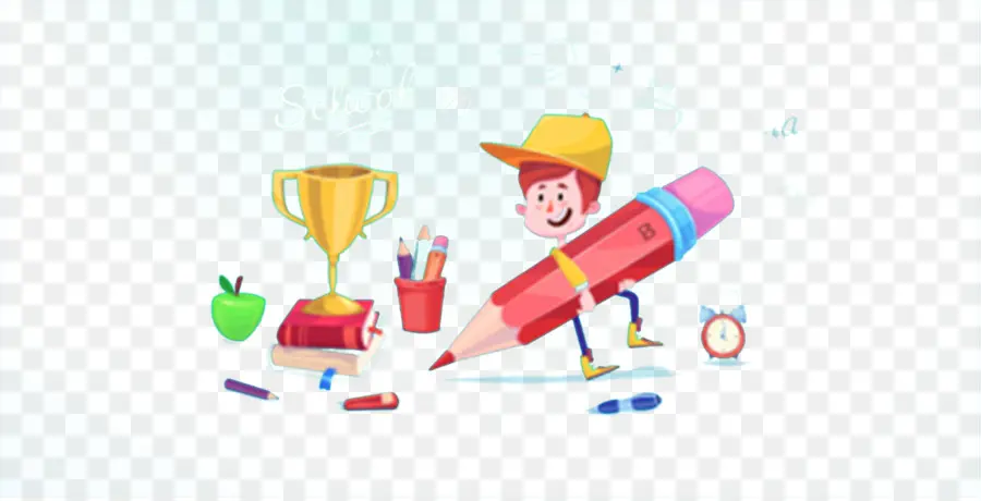 Garçon Avec Un Crayon，Trophée PNG