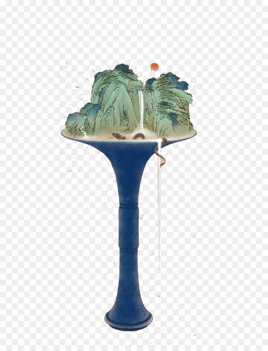 Vase Bleu，Montagnes PNG