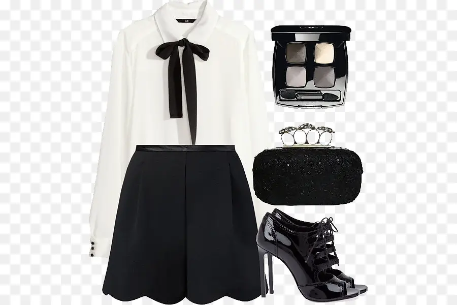 Tenue Noire Et Blanche，Chaussures PNG