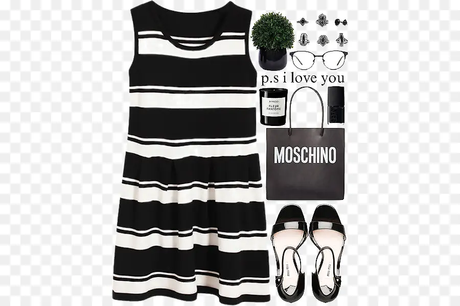 Robe Noire Et Blanche，Mode PNG