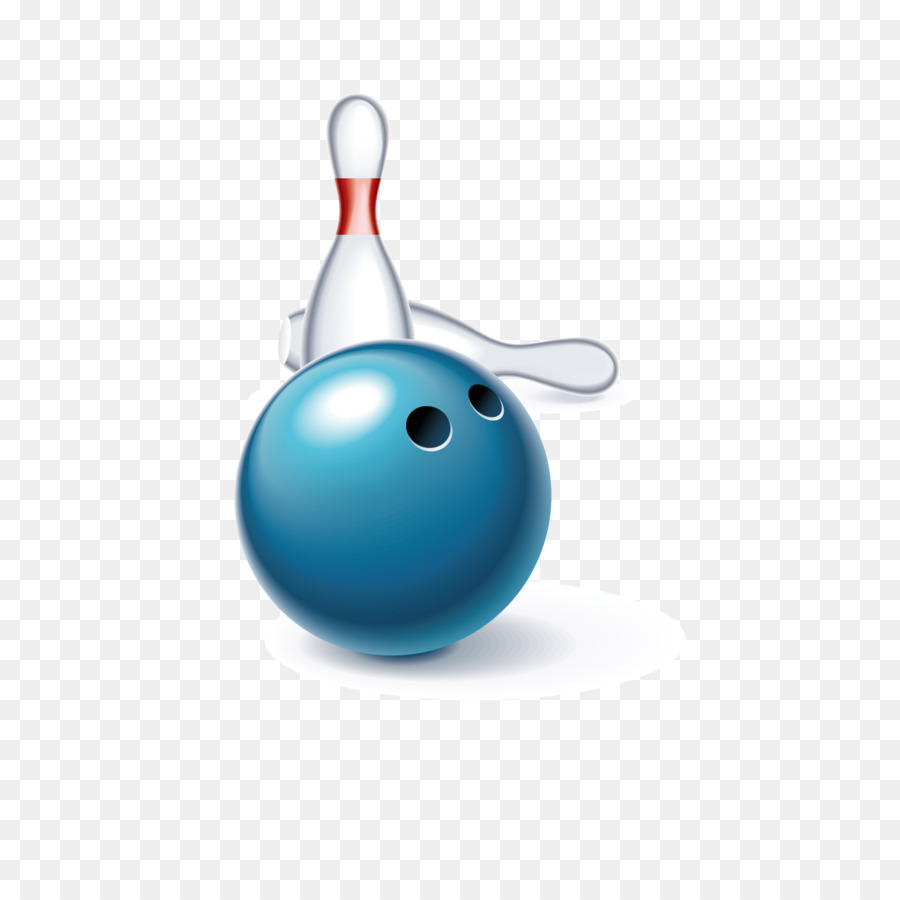 Boule De Bowling Bleue，Quille De Quilles PNG