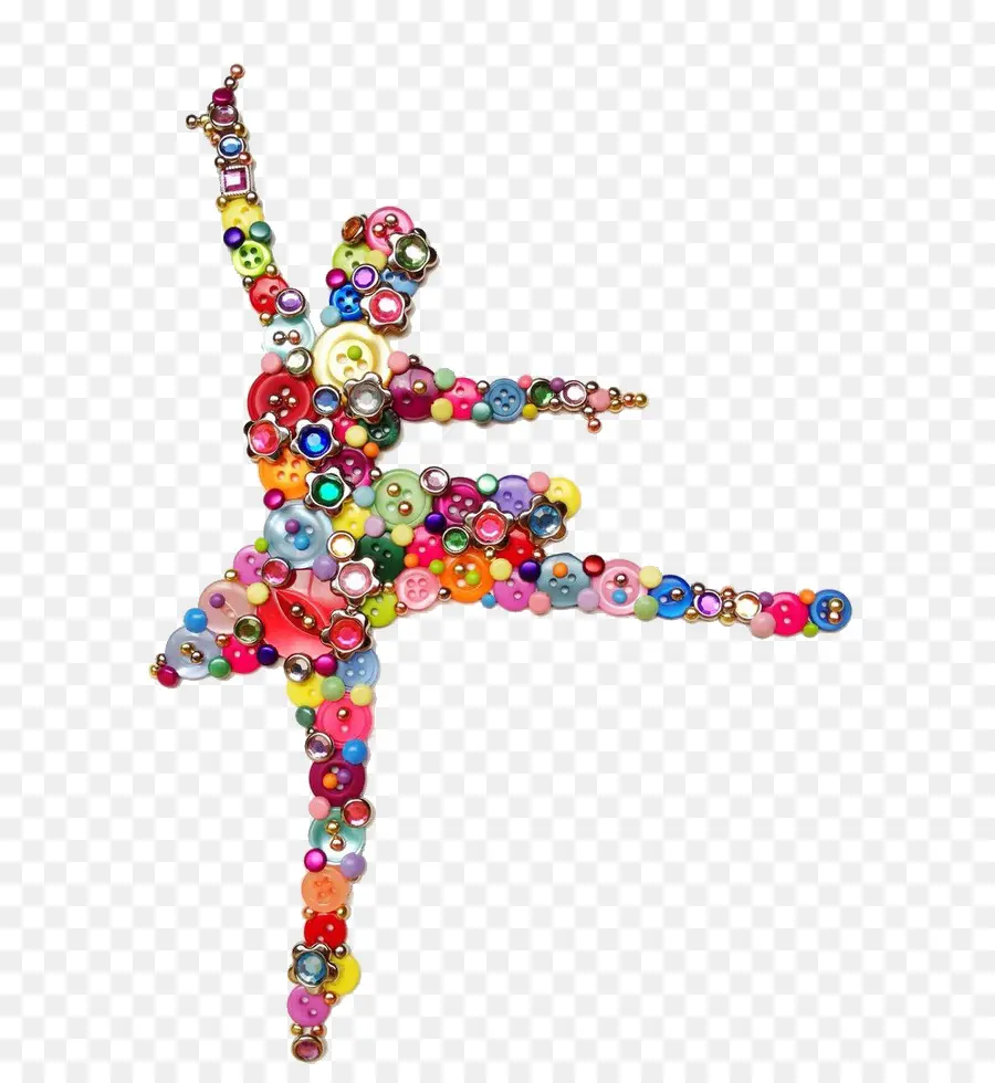 Ballerine à Boutons，Coloré PNG