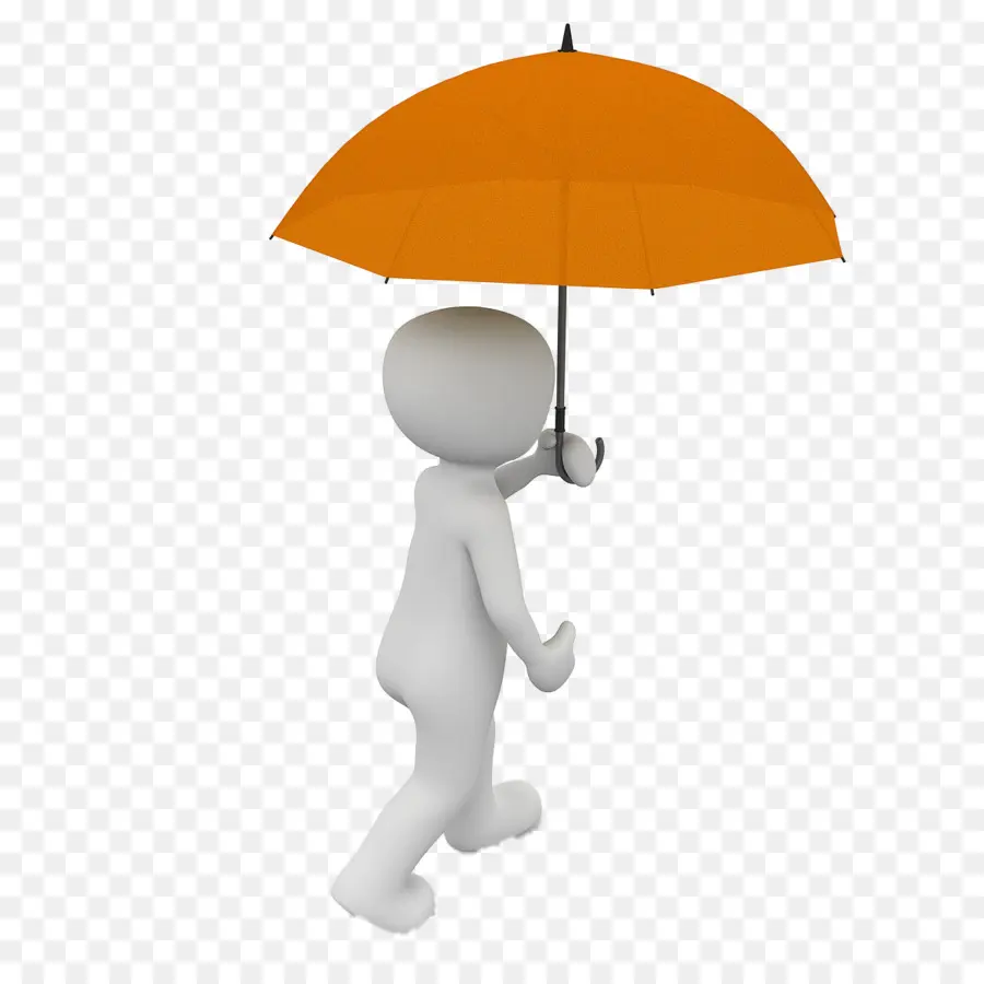 Figurine Avec Parapluie，Pluie PNG