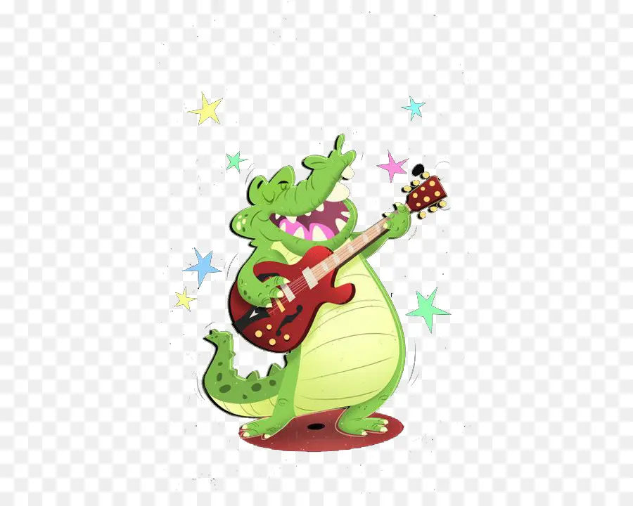 Crocodile Vert，Guitare PNG