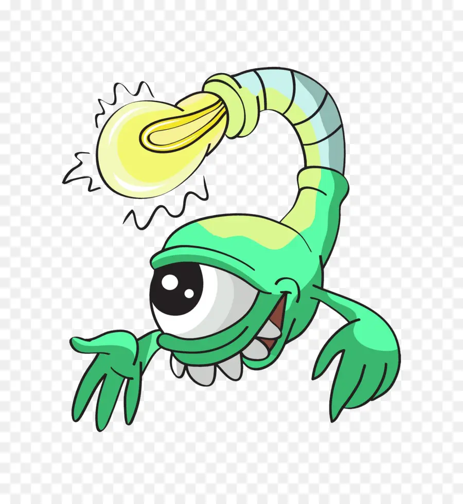 Monstre De Dessin Animé，Ampoule PNG