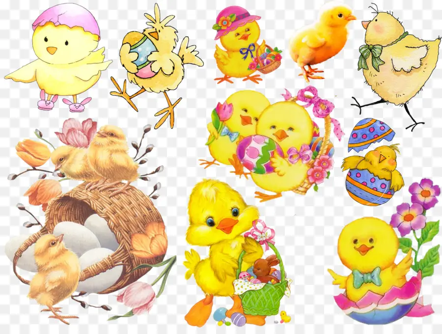 Poussins，Pâques PNG