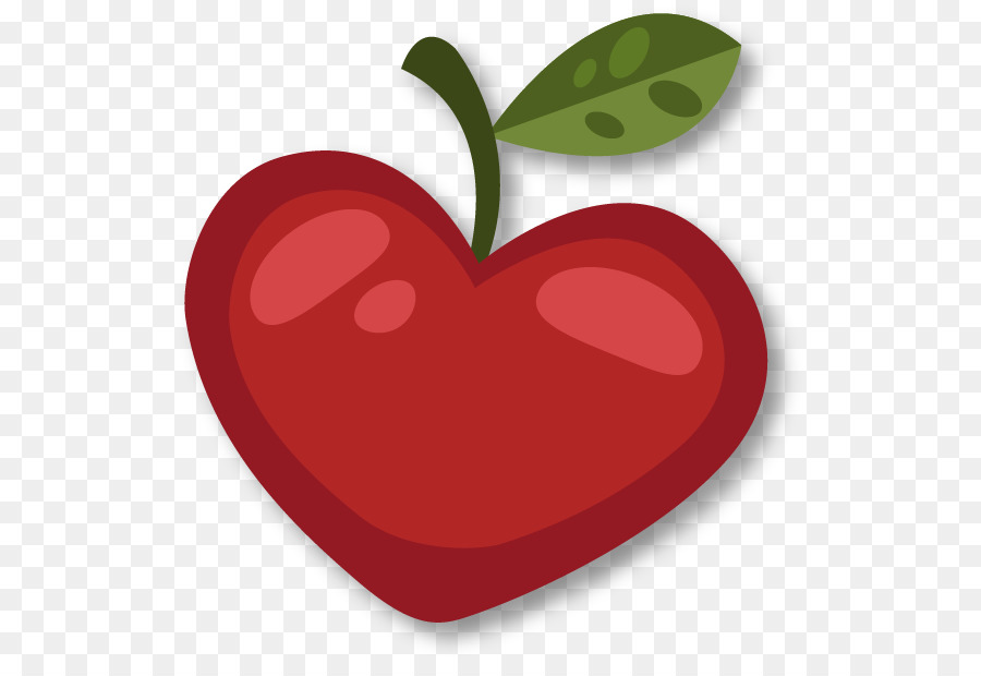 Pomme En Forme De Coeur，Rouge PNG