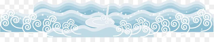 Vagues Bleues，Flots PNG