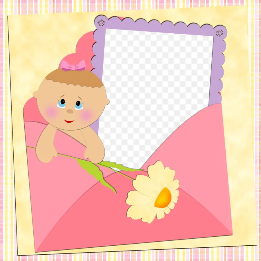 Bébé Dans Une Enveloppe，Fleur PNG