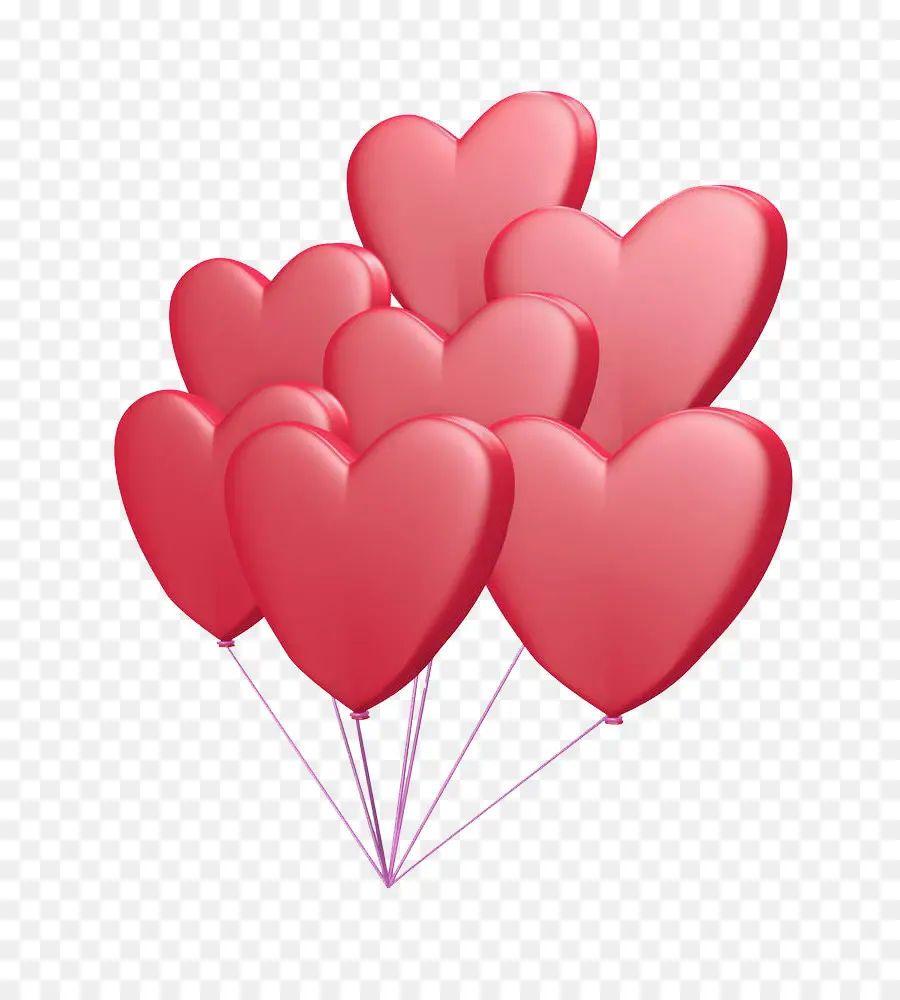 Ballons Coeur，Cœur PNG