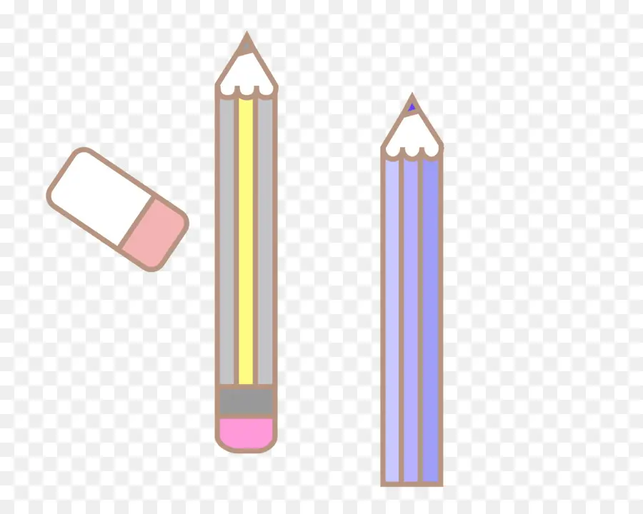 Crayons，Gomme PNG