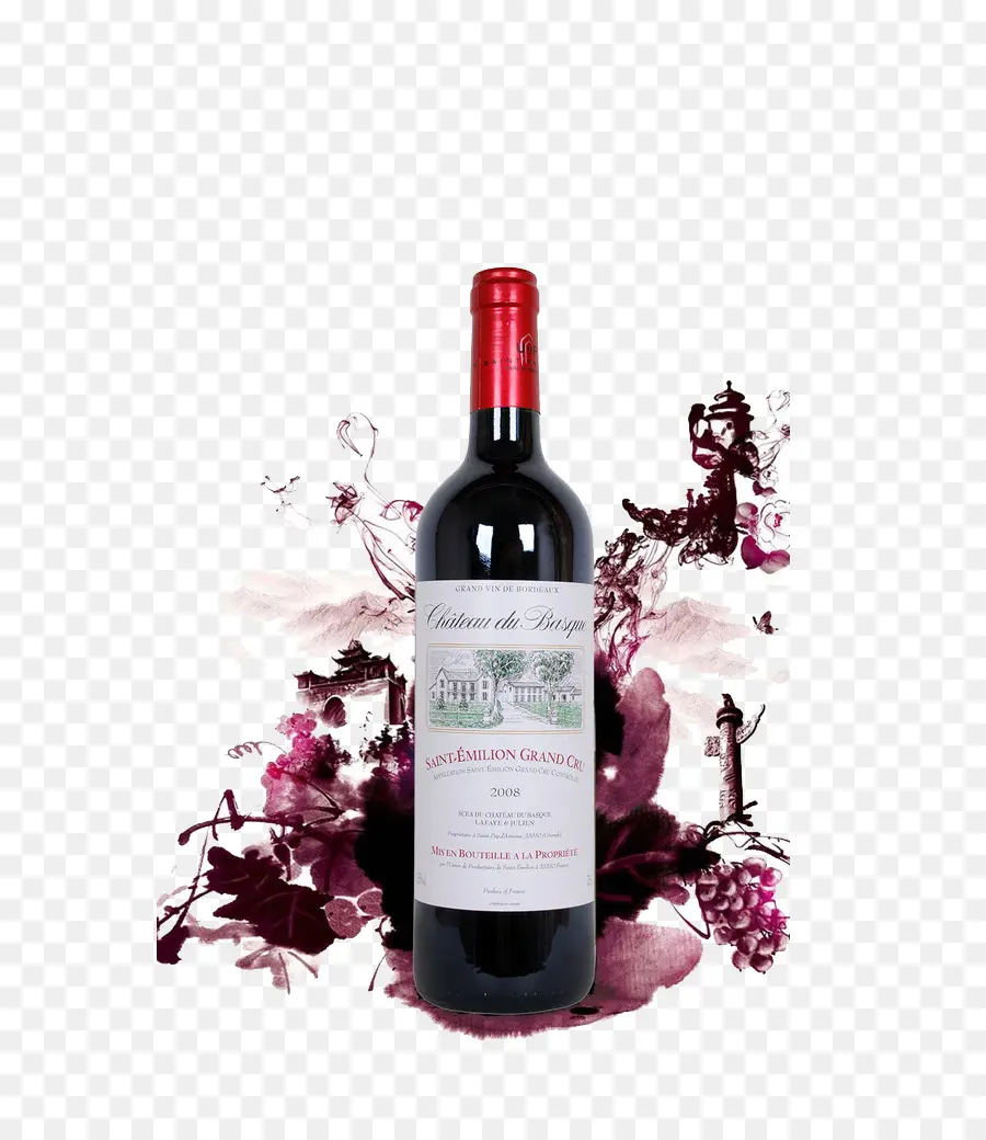 Bouteille De Vin，Rouge PNG