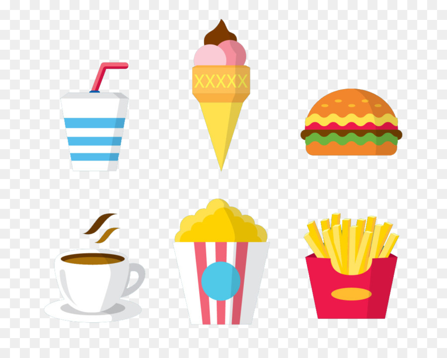 Crème Glacée，Frites PNG