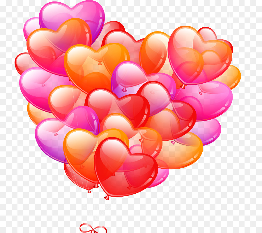 Ballons Coeur，Rouge PNG