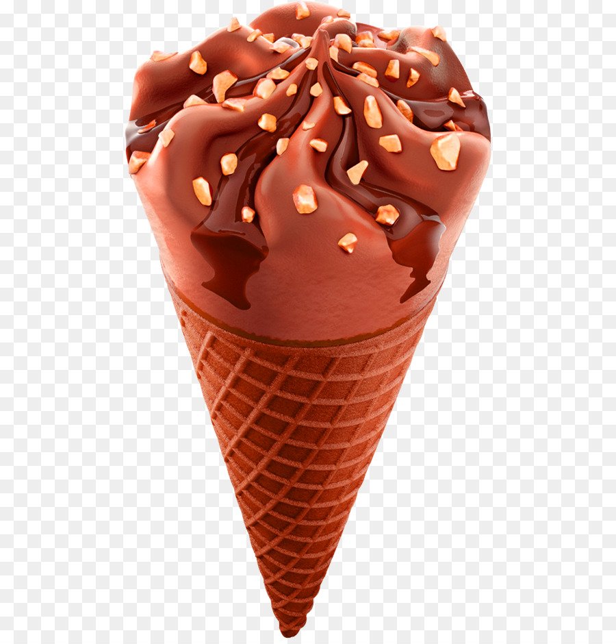 Glace Au Chocolat，Cône PNG