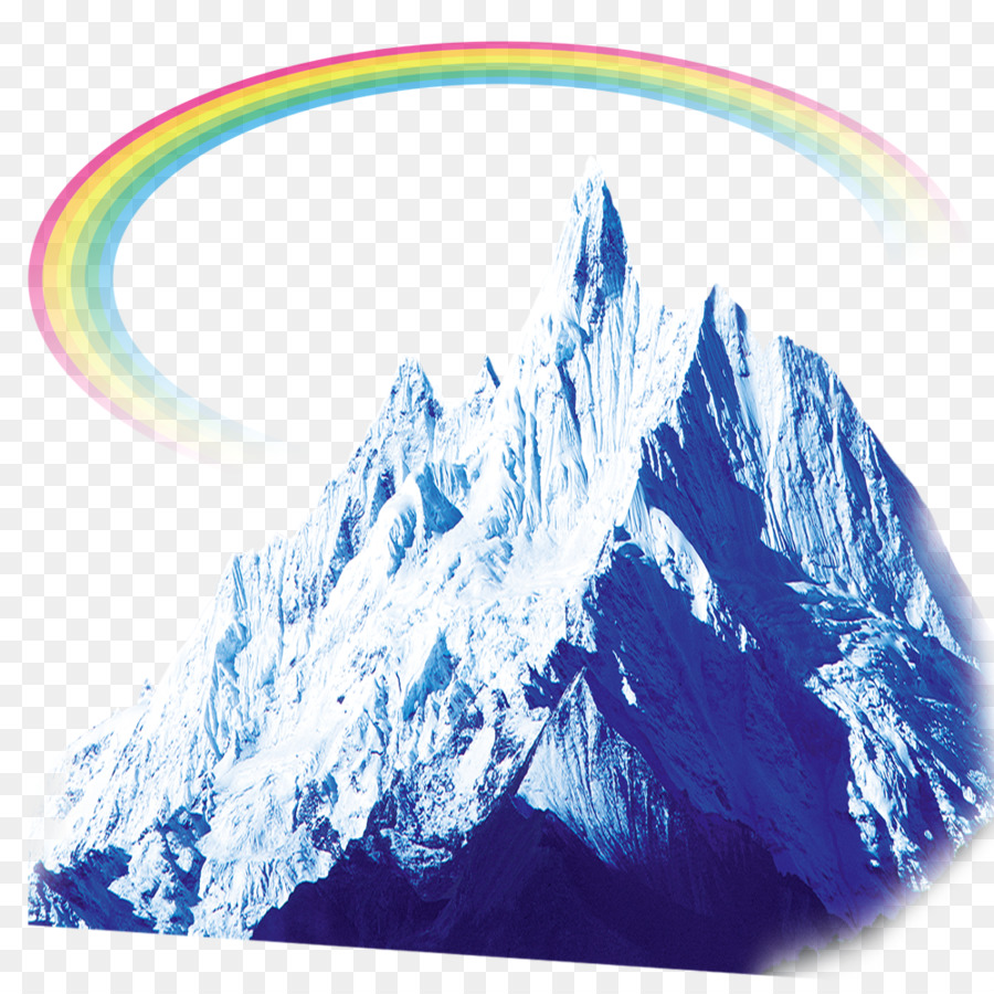 Montagne Avec Arc En Ciel，Culminer PNG