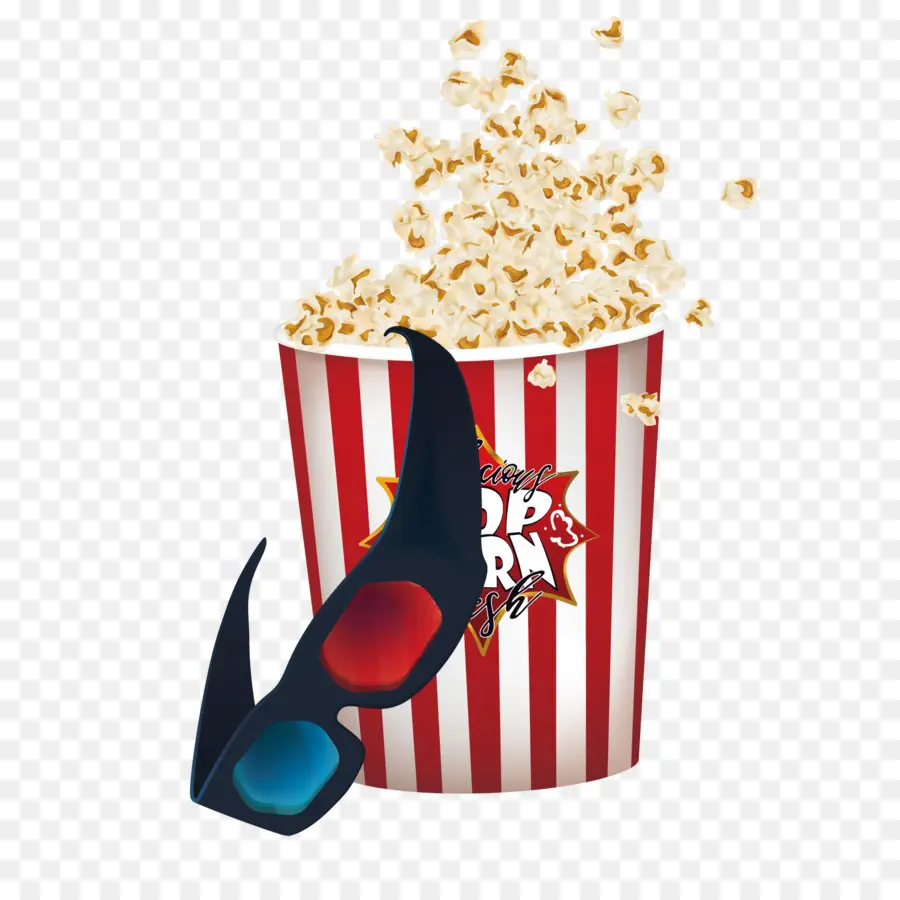 Popcorn，Film 3d PNG